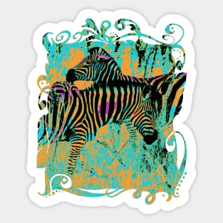 Crazy zebra Sticker